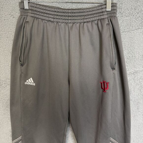 Adidas Indiana‎ Hoosiers Sweatpants Mens M Grey Fleece Drawstring - Picture 2 of 10